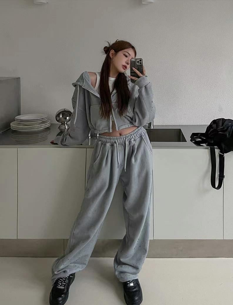 Daily Crop Zip up hoodie