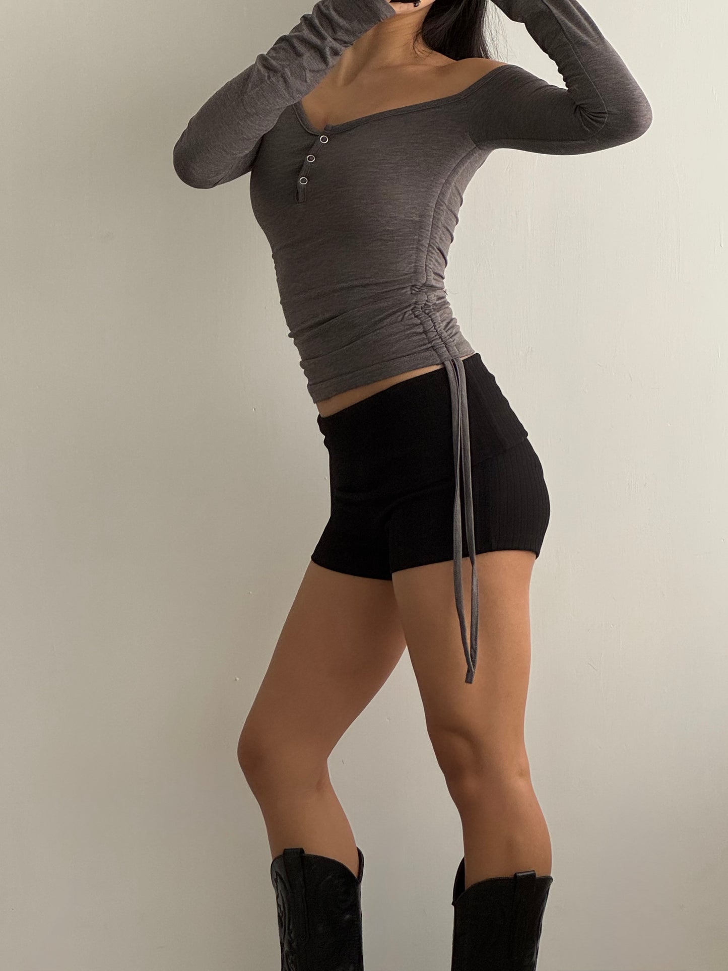 One Shoulder Ribbon Top