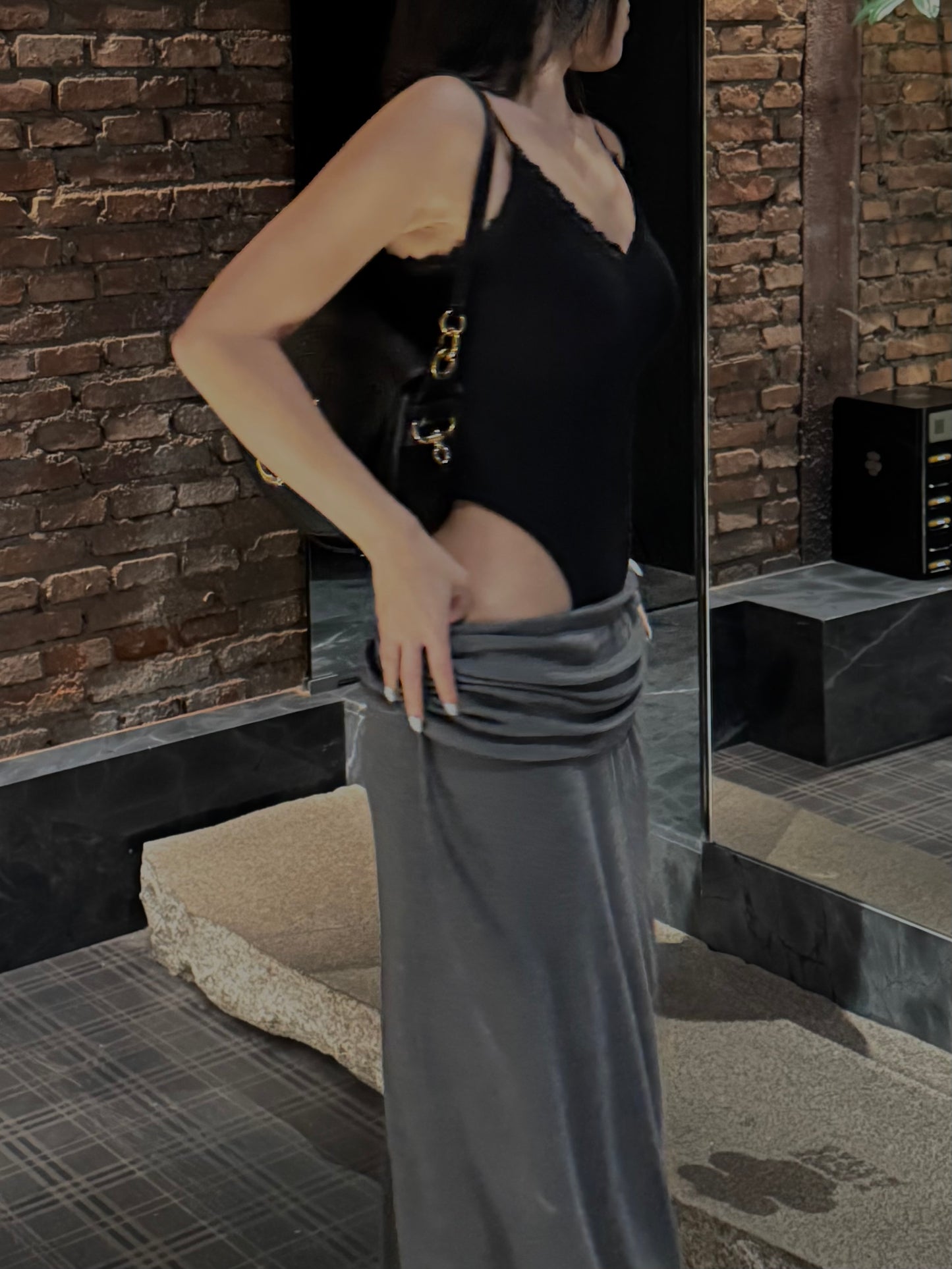 [ BEST! ] Lace Tank Bodysuit