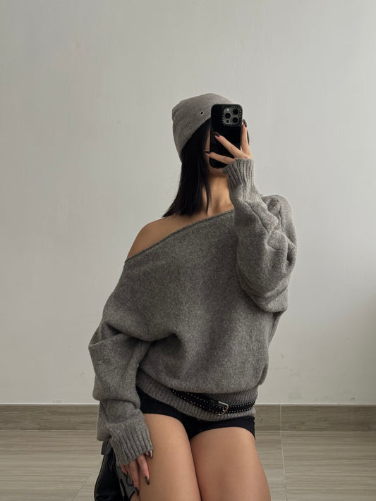 One Shoulder Knit Top