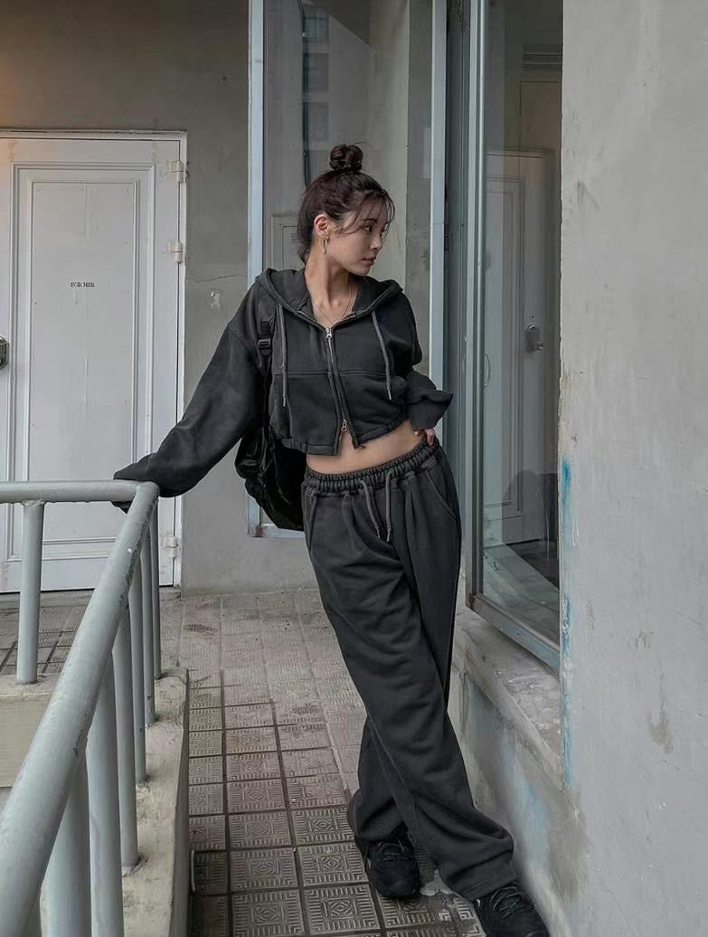 Daily Crop Zip up hoodie