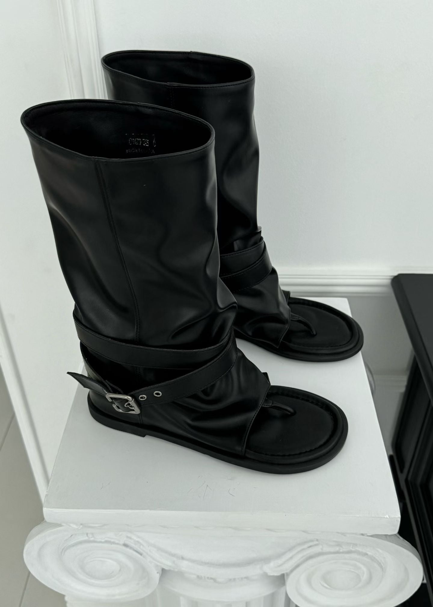 Open-toe Buckle Sandals Boots