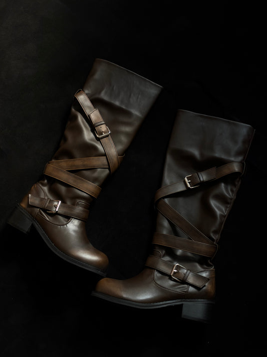 《 NEW! 》Buckle Washed Boots