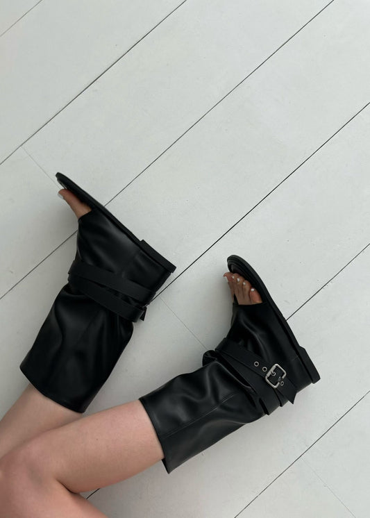 《 NEW! 》Open-toe Buckle Sandals Boots