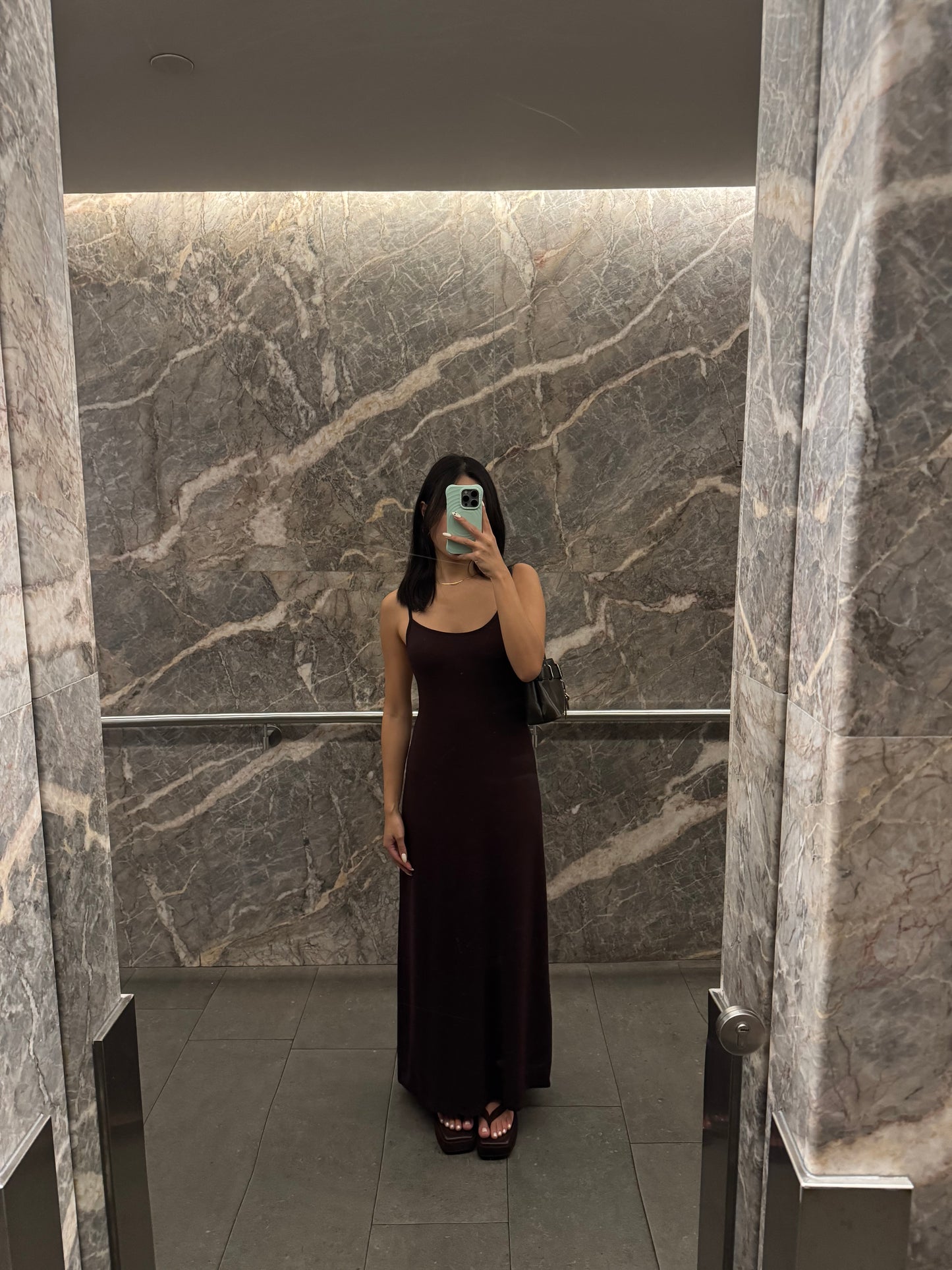 [ BEST! ] Buckle Long Slip Dress