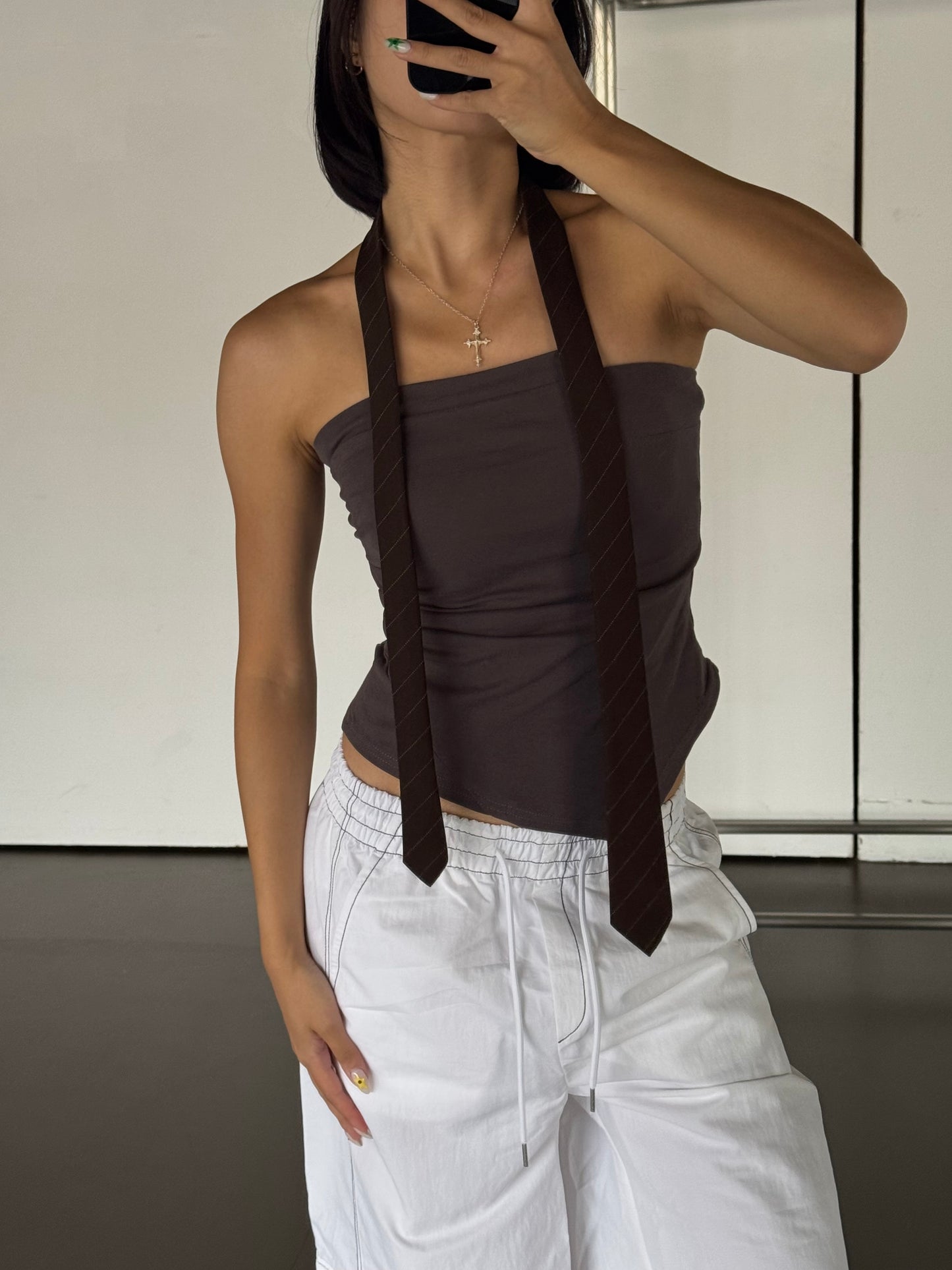 Irregular Tube Top With Pad