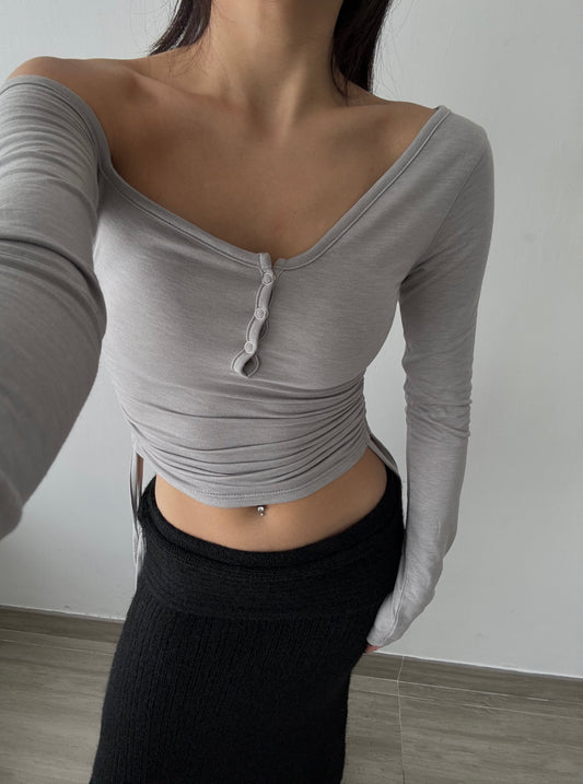 One Shoulder Ribbon Top