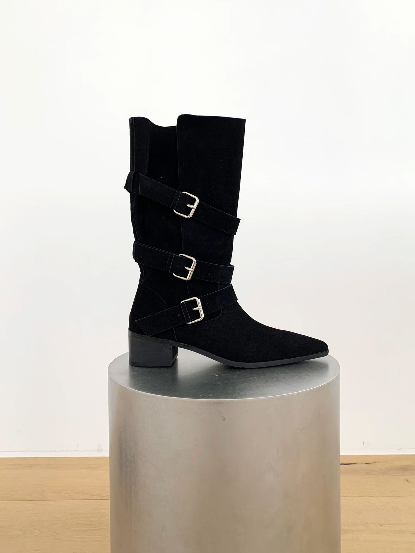 《 NEW! 》Buckle Mid Calf Boots