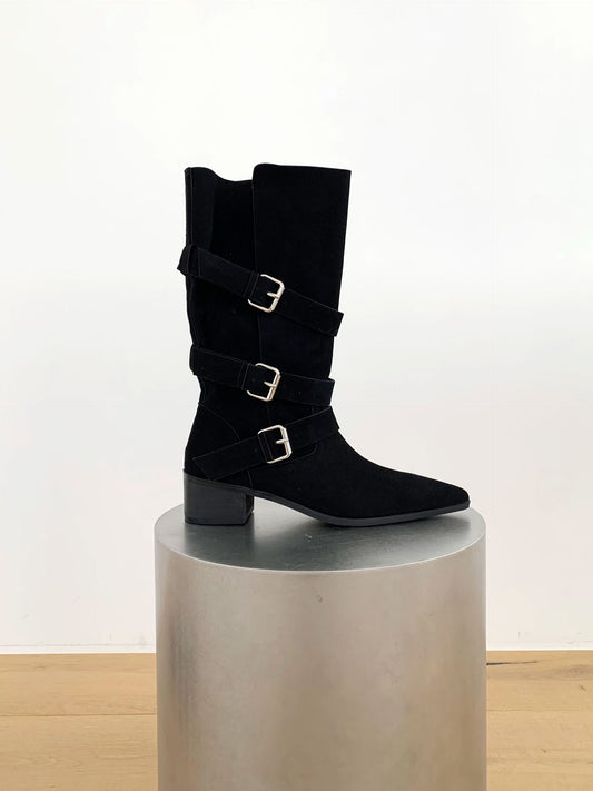 《 NEW! 》Buckle Mid Calf Boots