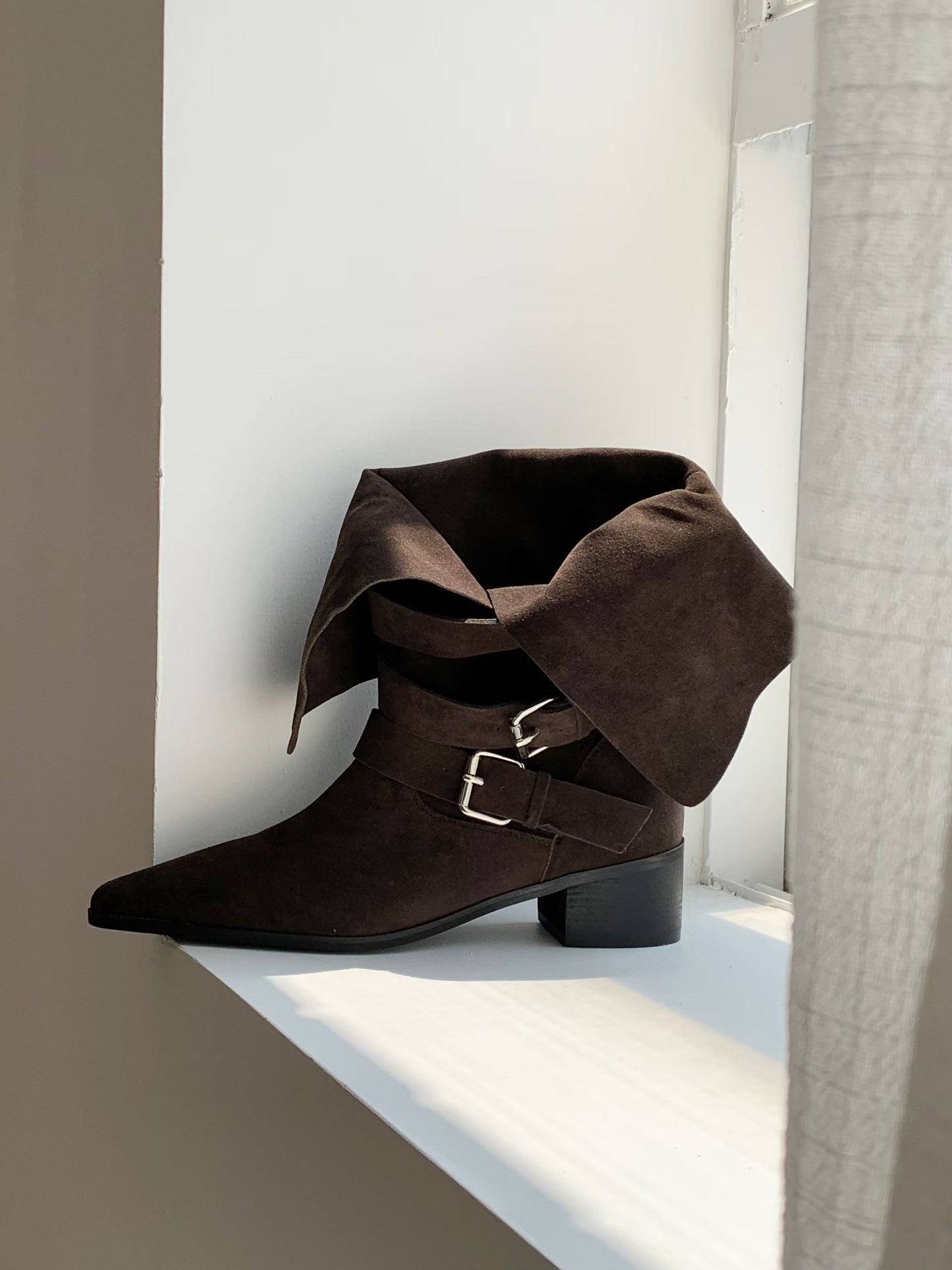 《 NEW! 》Buckle Mid Calf Boots