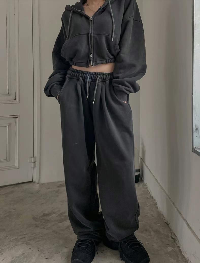 Daily Crop Zip up hoodie