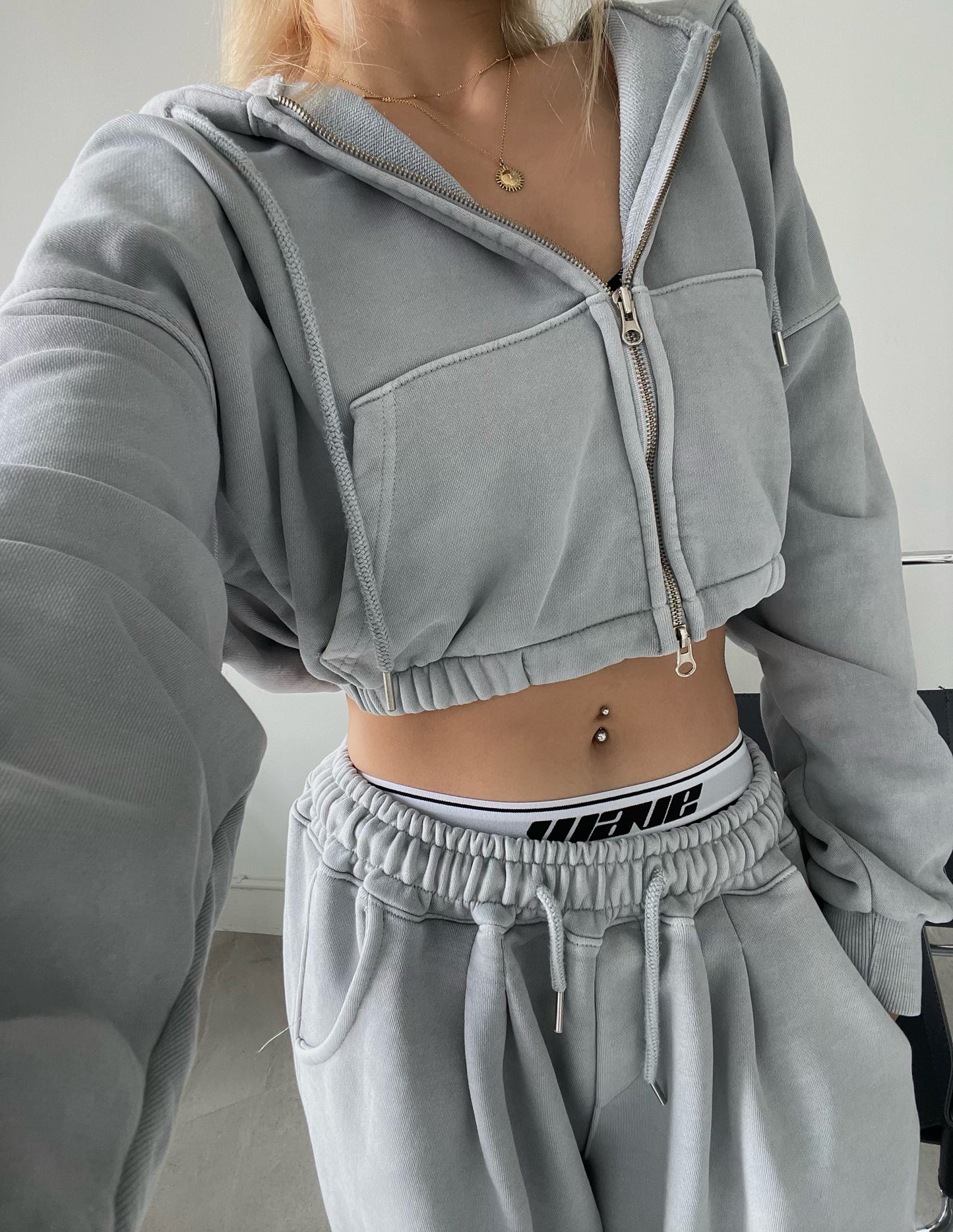 Daily Crop Zip up hoodie