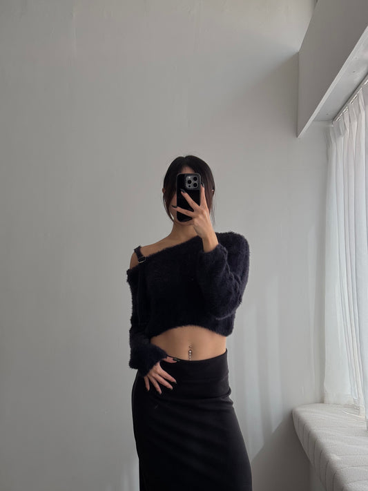 Fluffy One Shoulder Top