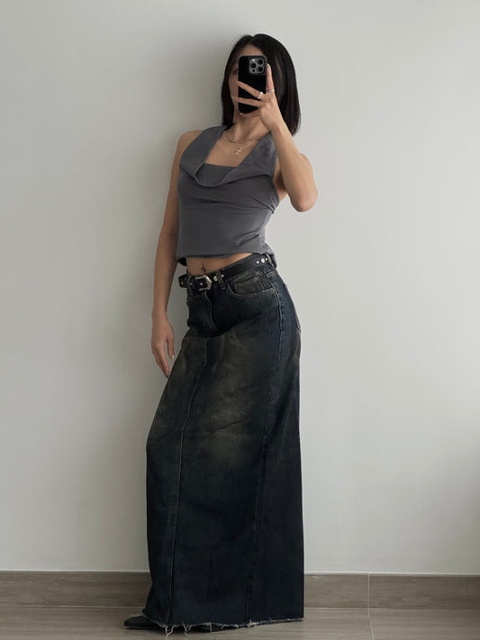 Denim Maxi Skirt