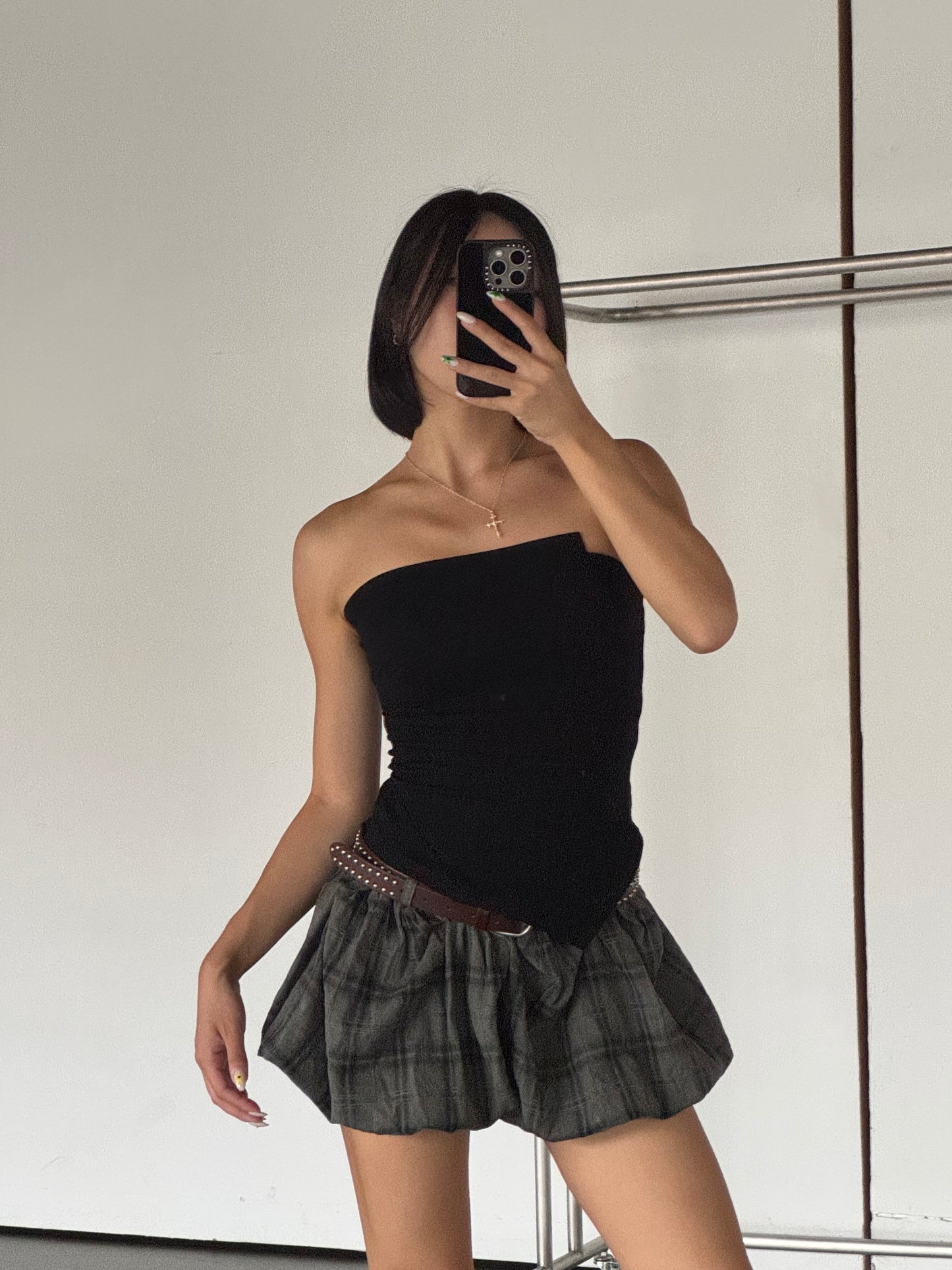 Irregular Tube Top With Pad