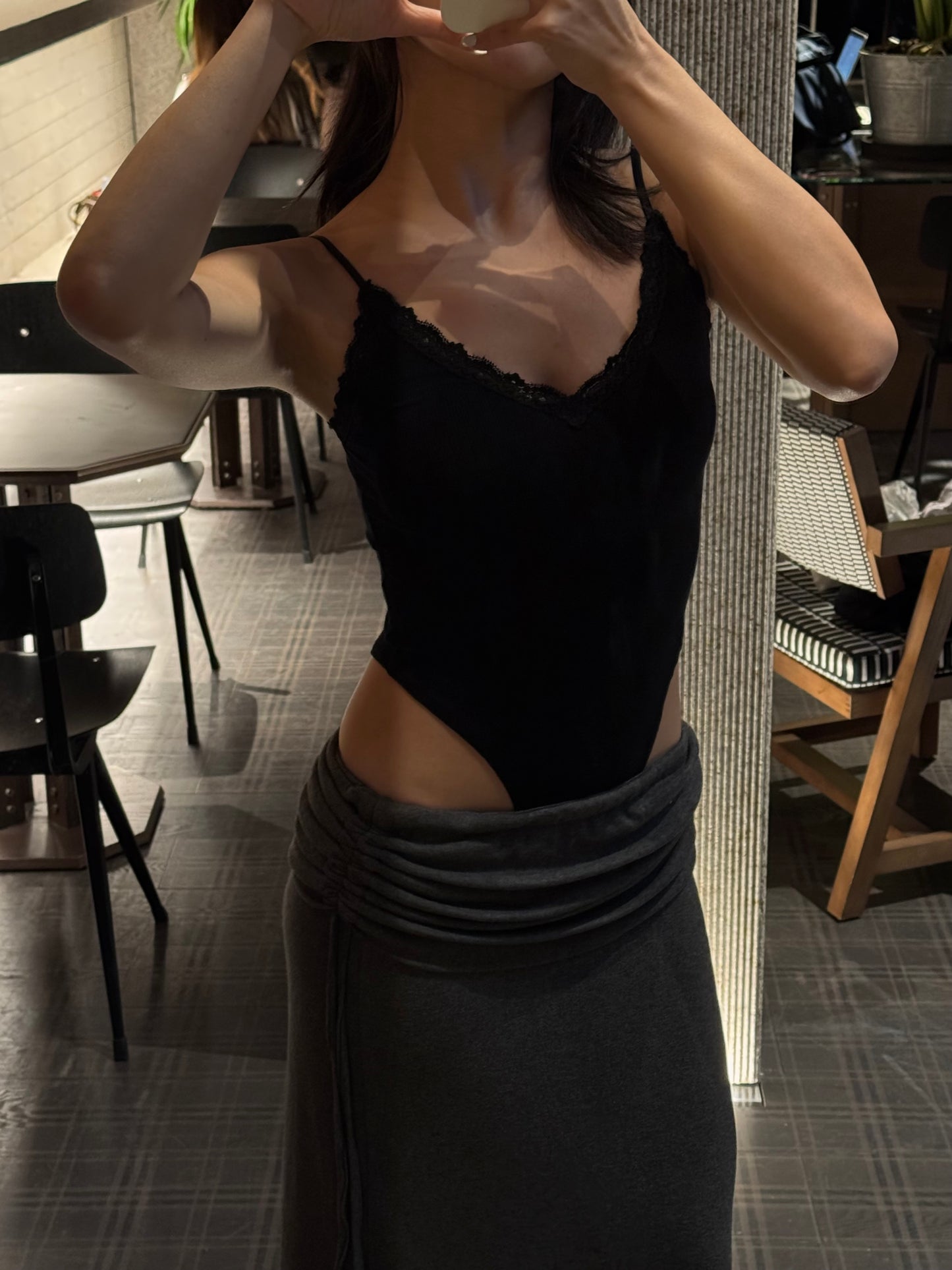 [ BEST! ] Lace Tank Bodysuit
