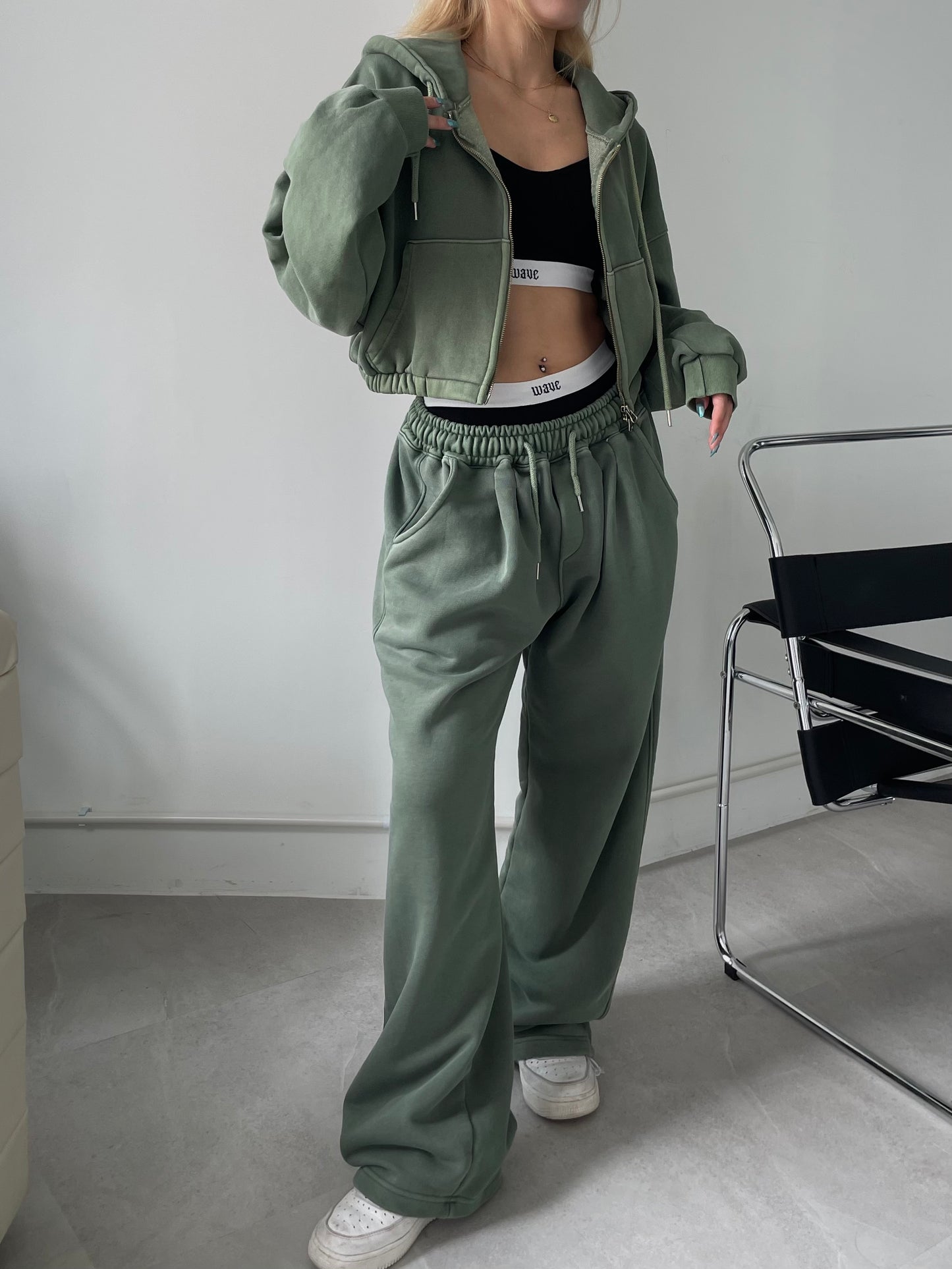 Daily Crop Zip up hoodie