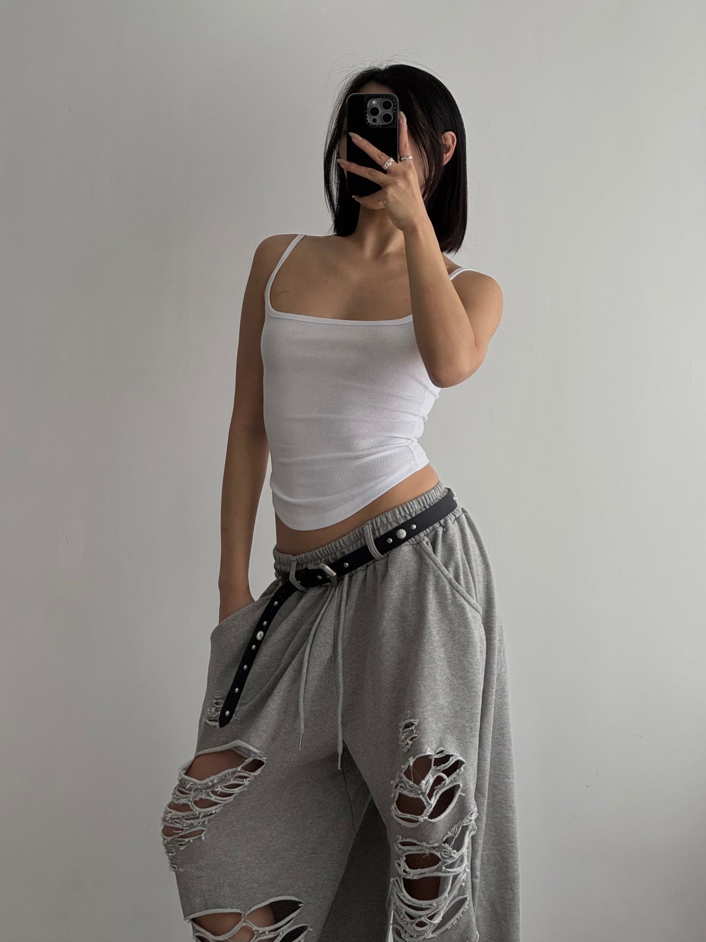 Daisy Sliver Buckle Leather Belt