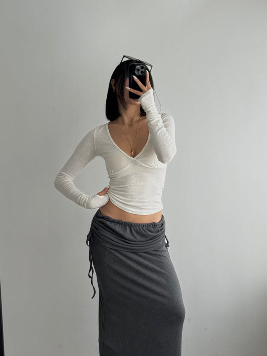 Deep V Long Sleeve