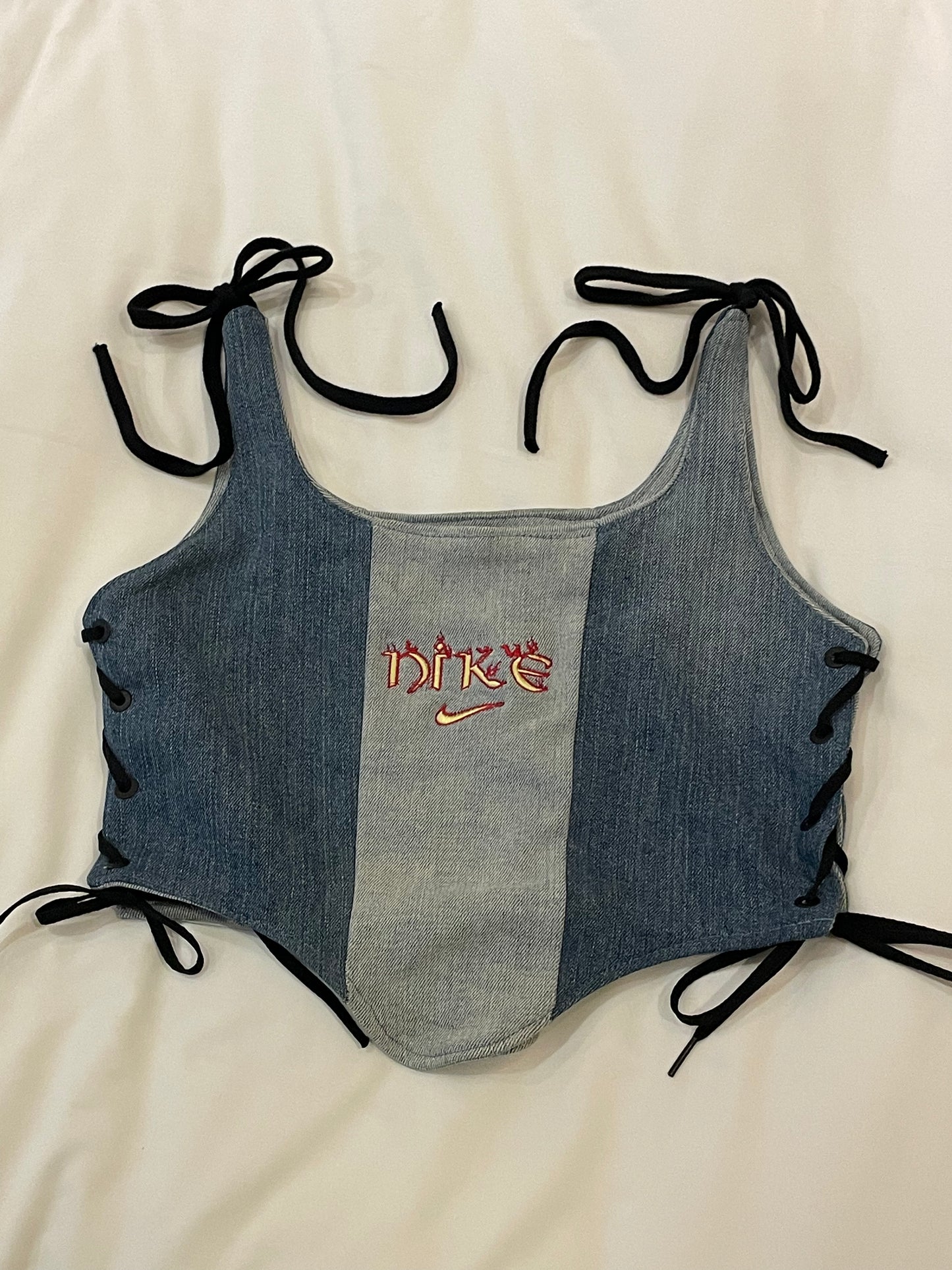 Vintage Remade Nike Denim Corset M